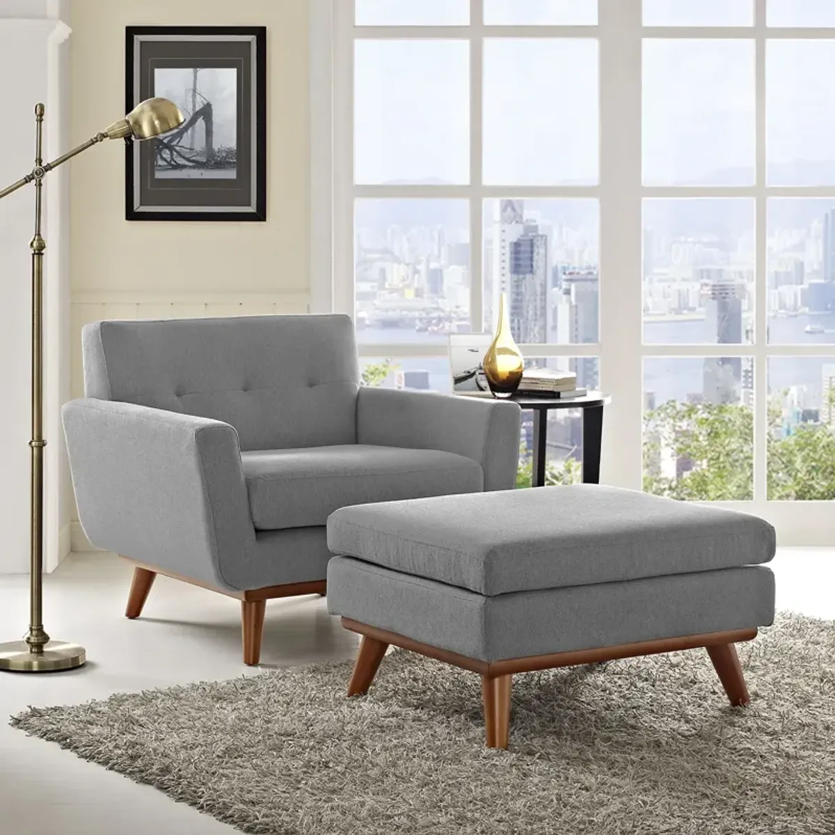 Engage 2 Piece Armchair and Ottoman