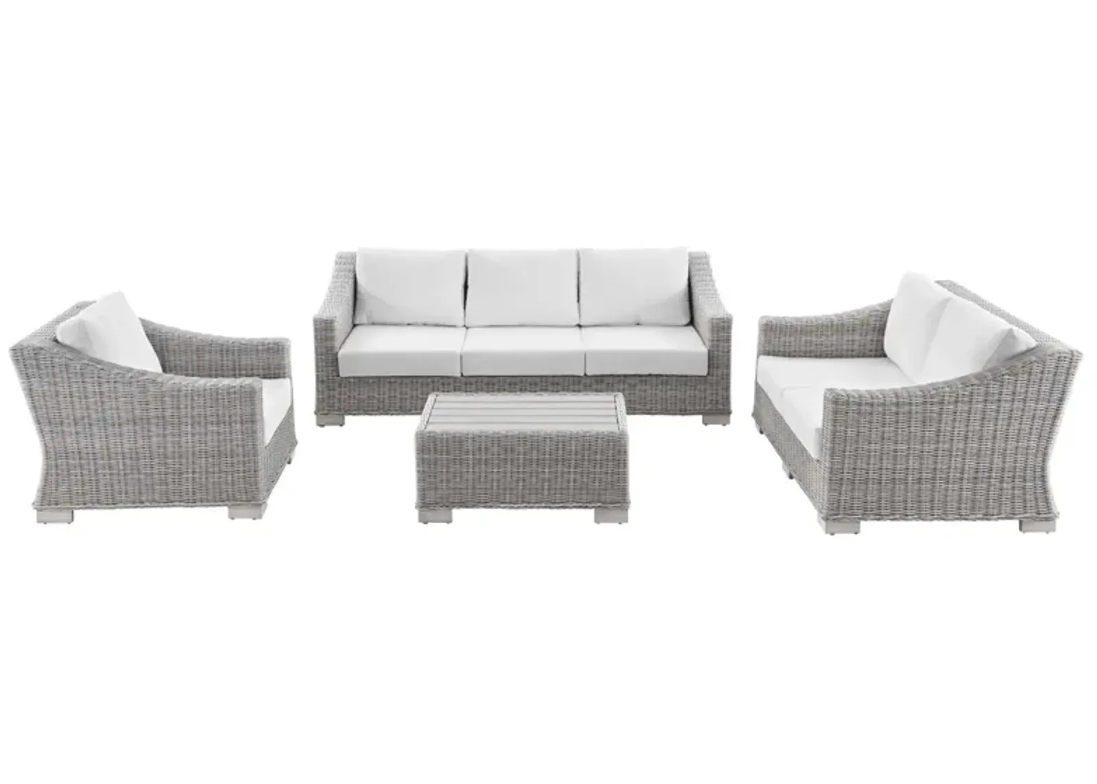 Conway 4-Piece Outdoor Patio Wicker Rattan Furniture Set