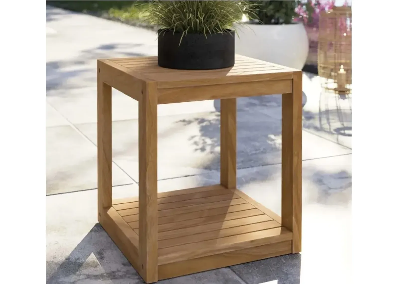 Carlsbad Teak Wood Outdoor Patio Side Table