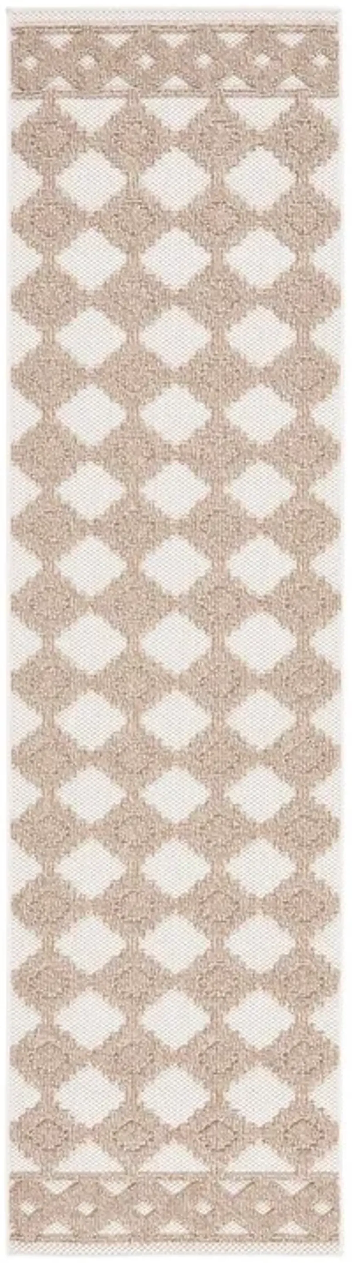 GLOBAL 208 Brown  2'-2' X 8' Runner Rug