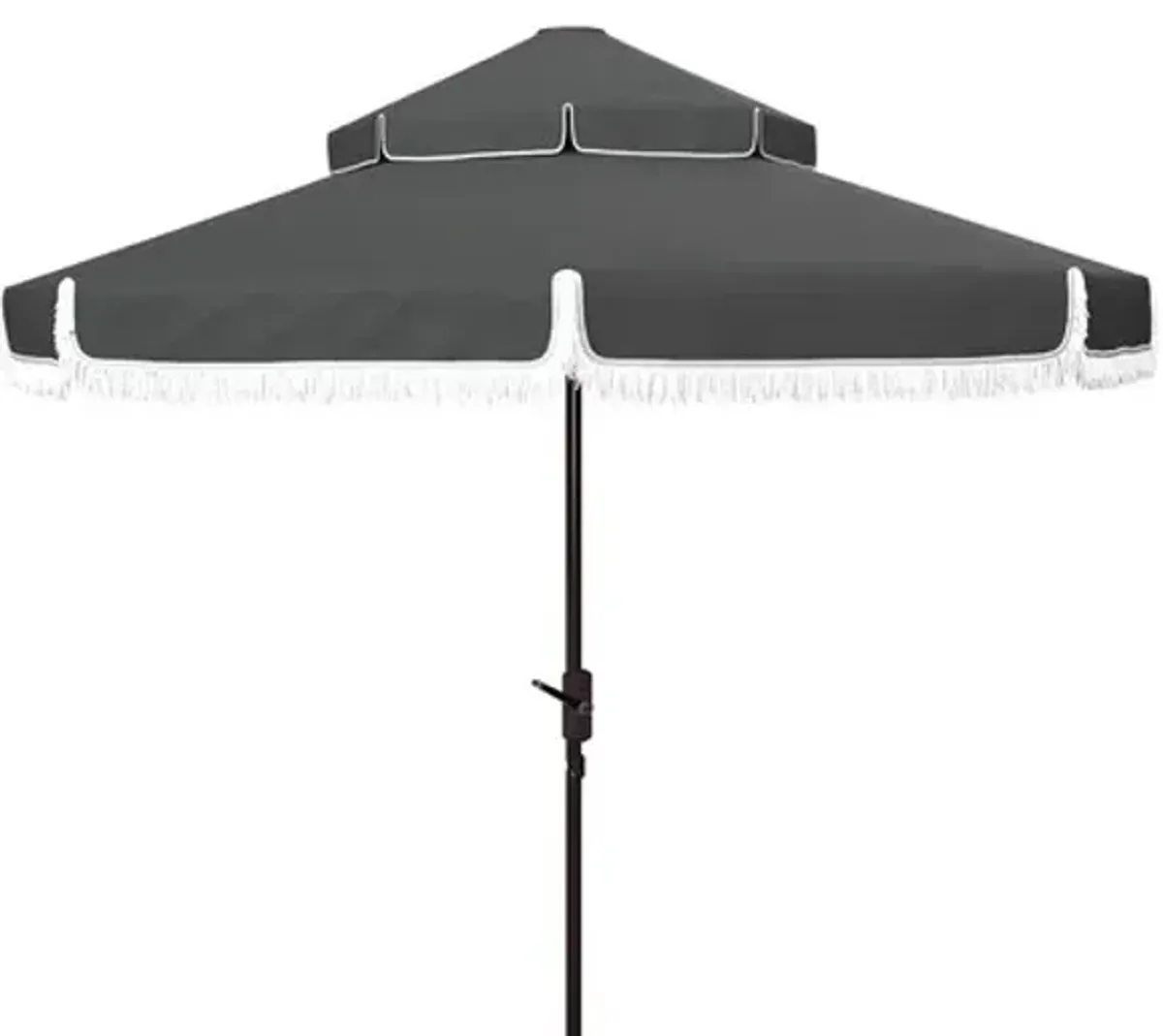 MILAN FRINGE 9FT DOUBLE TOP CRANK UMBRELLA