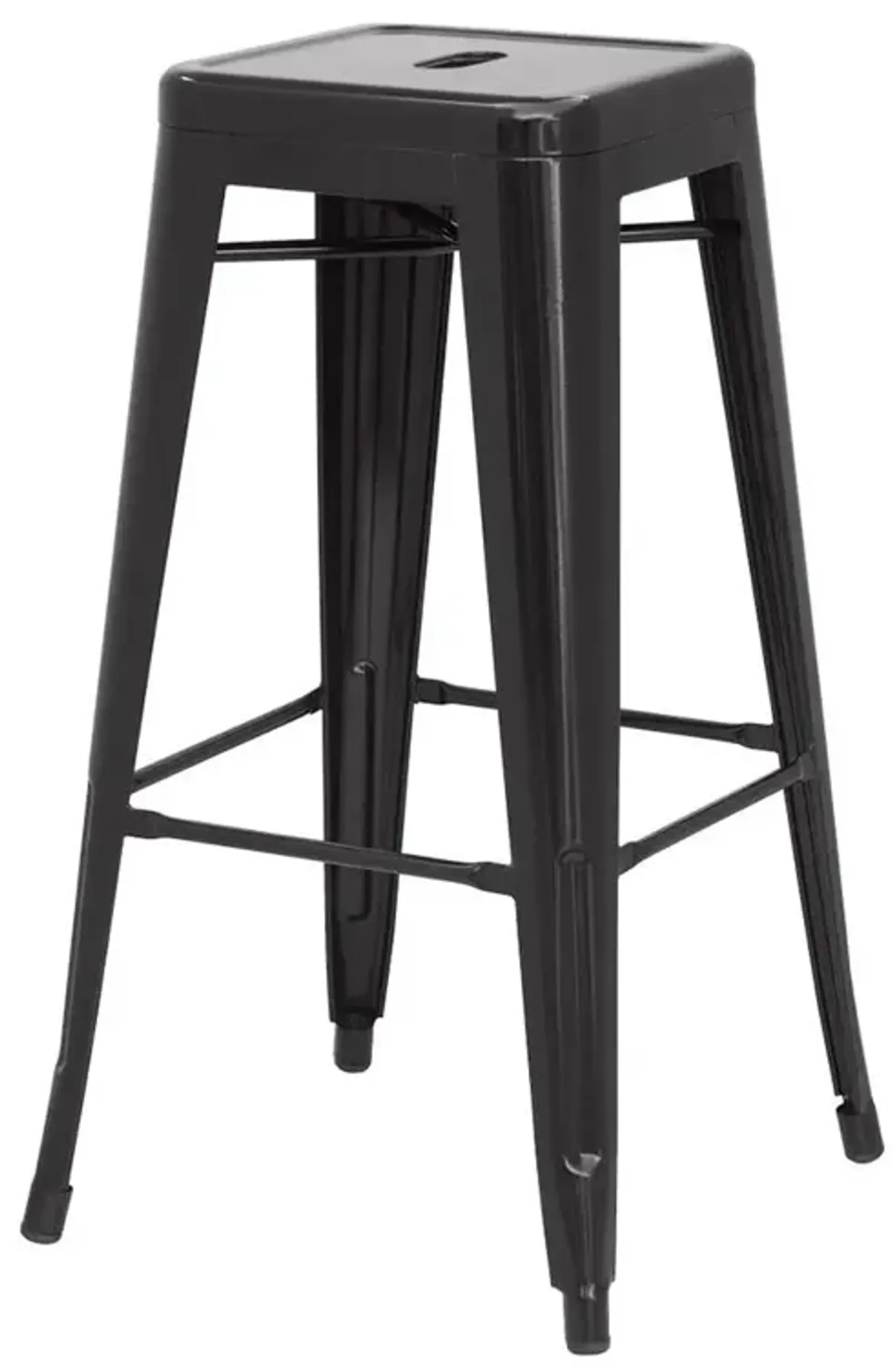 Metropolis Metal Backless Counter Stool, Black (Set of 4)