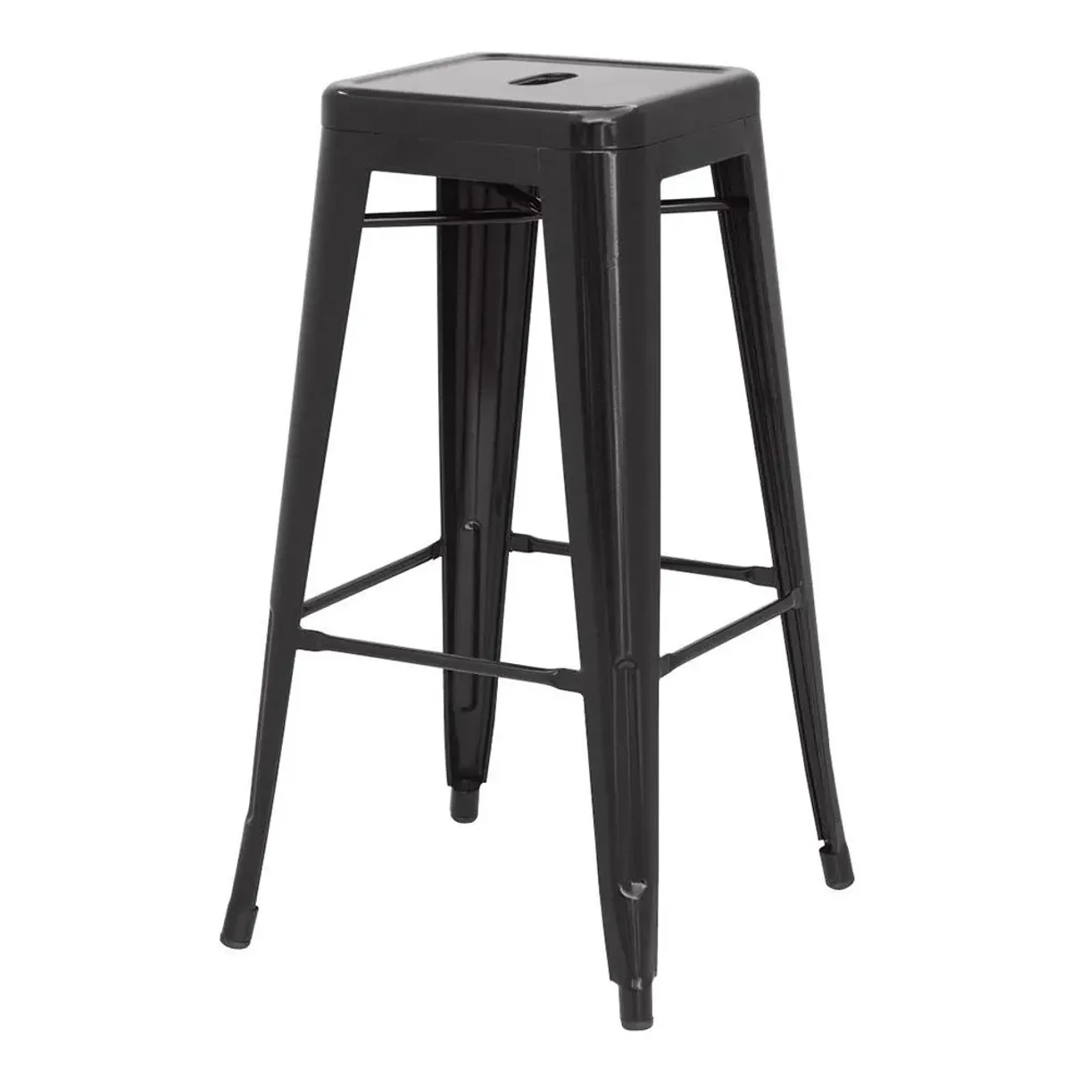 Metropolis Metal Backless Counter Stool, Black (Set of 4)