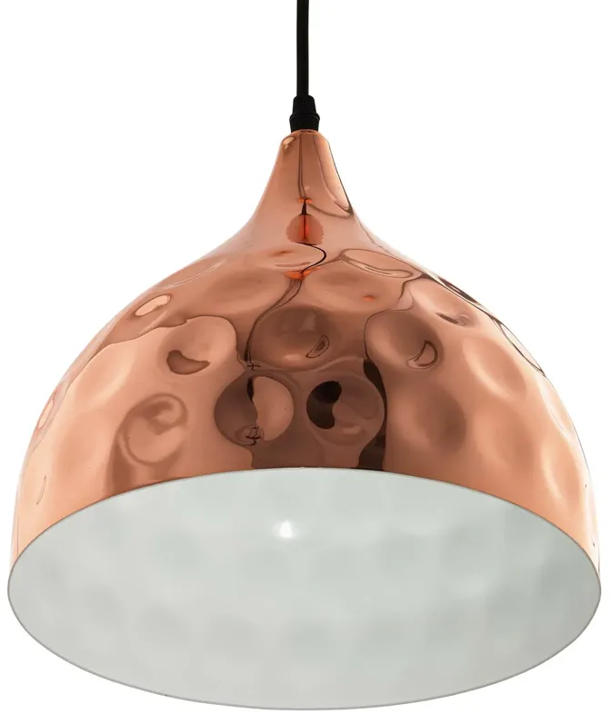 Dimple 11" Bell-Shaped Rose Gold Pendant Light