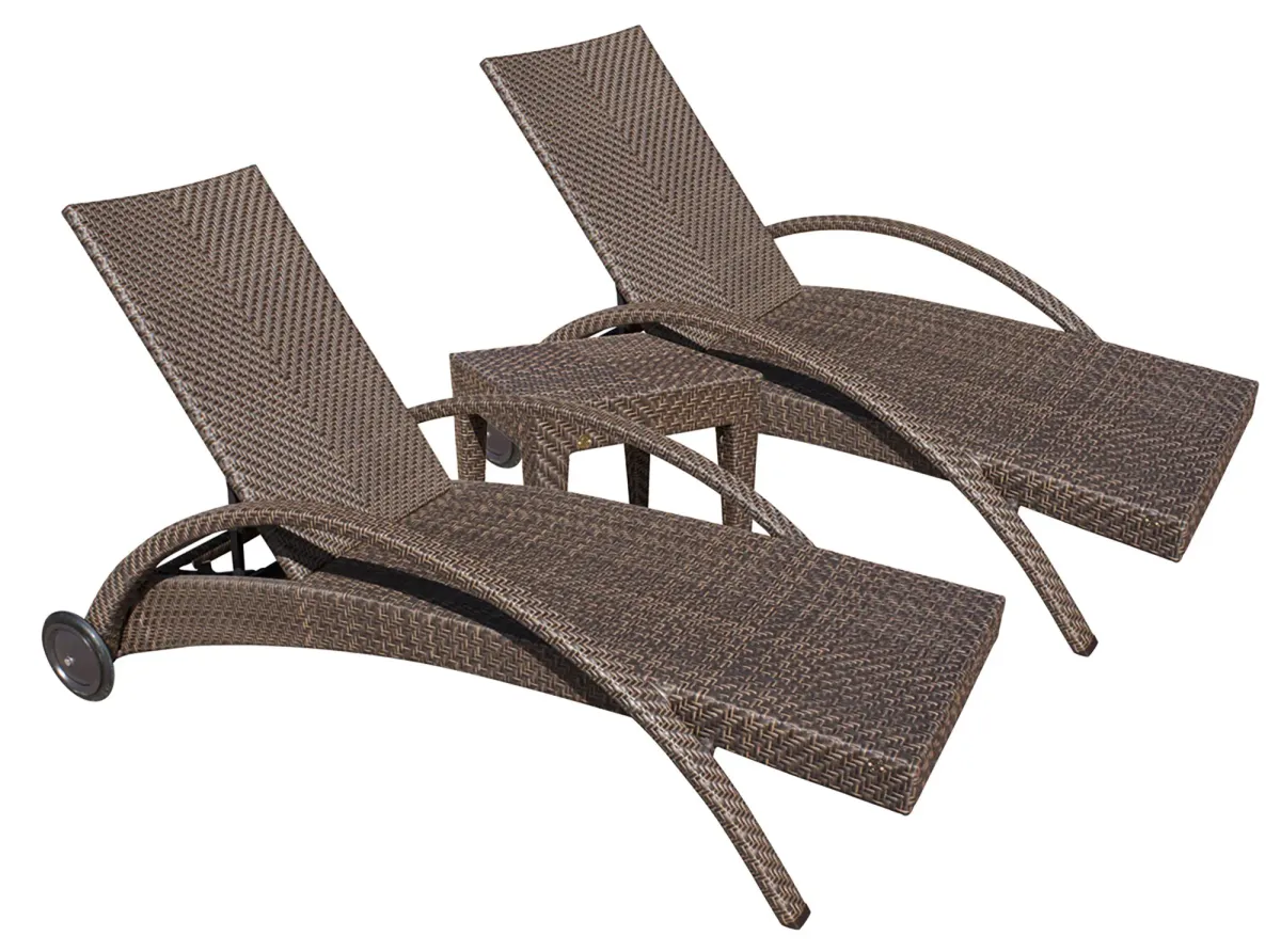 Soho Patio 3-Piece Chaise Lounge set 