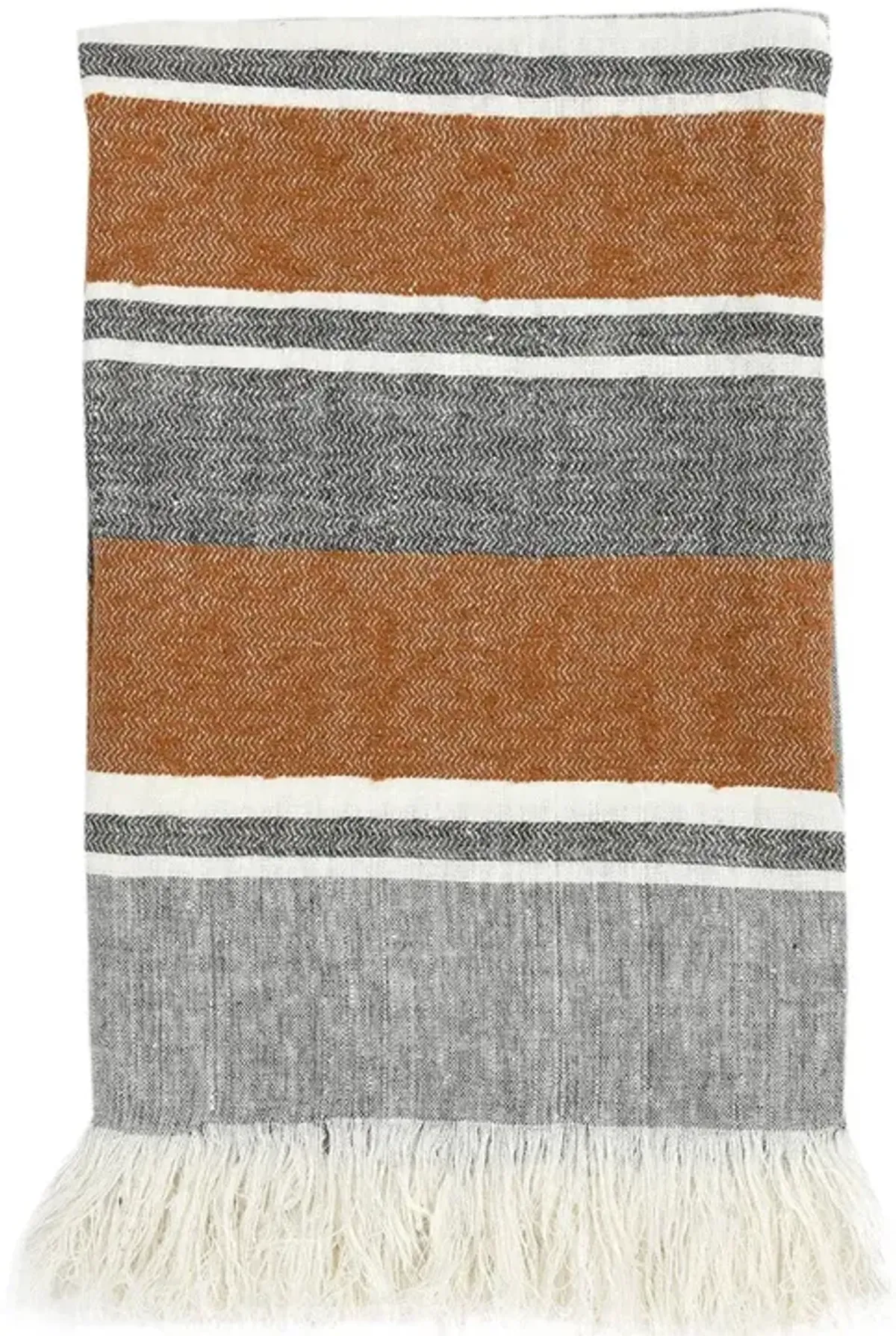 TC Linen Cotton Blend Multicolor 50"x70" Throw Blanket Blanket