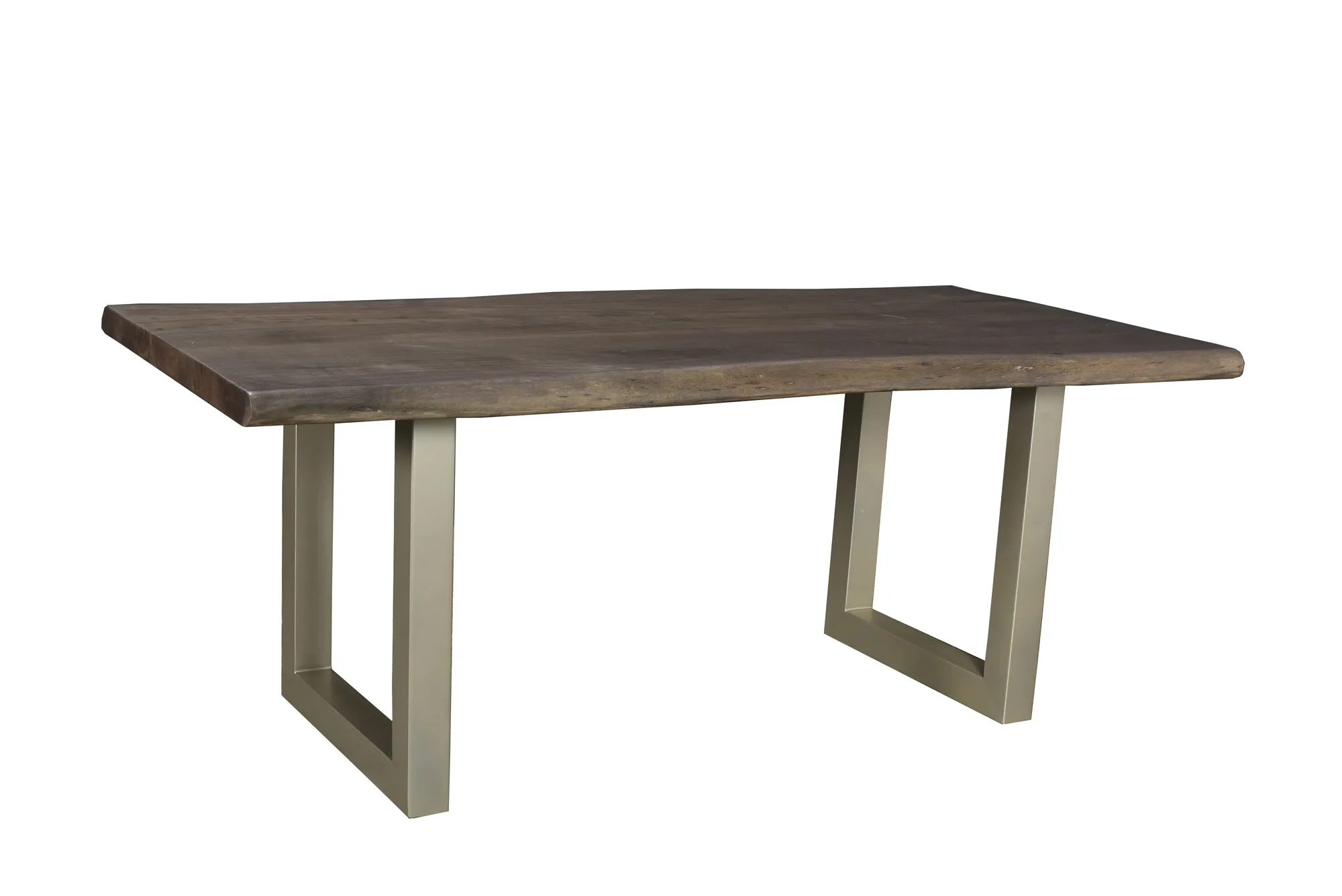 TAJ Large Dining Table - Vinegar Matte Top/ U Tube Metal Base