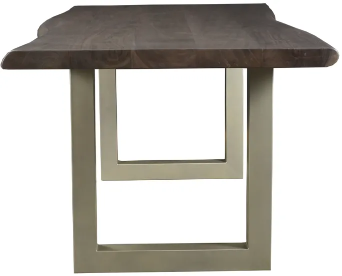 TAJ Large Dining Table - Vinegar Matte Top/ U Tube Metal Base