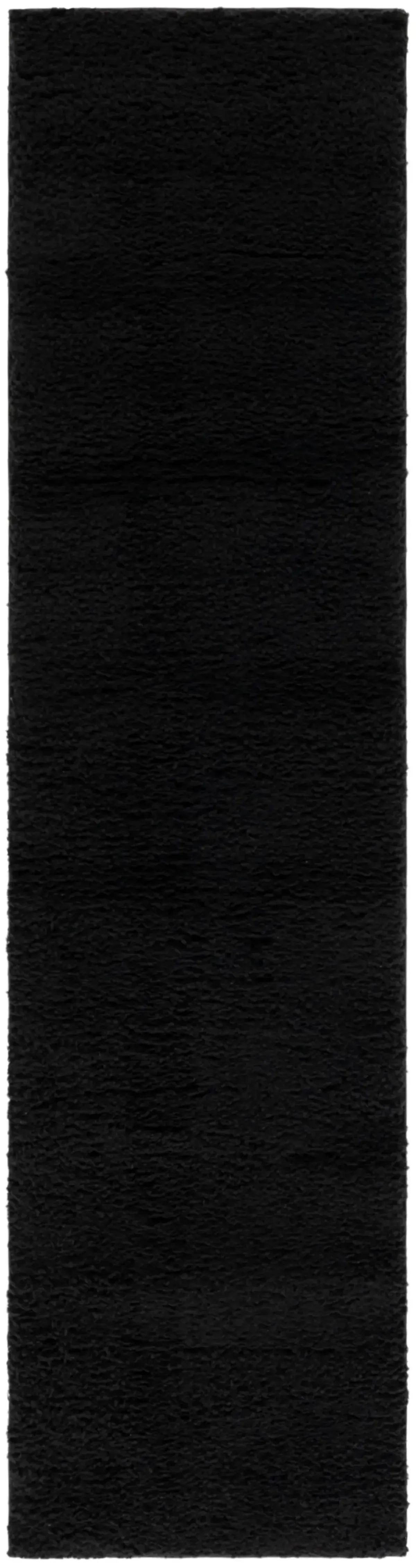 RUMI SHAG 120 BLACK 2'-2' x 8' Runner Rug