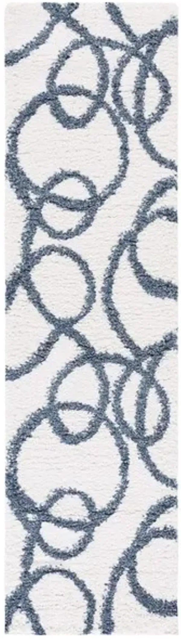 CALICO SHAG 118 Blue  2'-2' X 8' Runner Rug