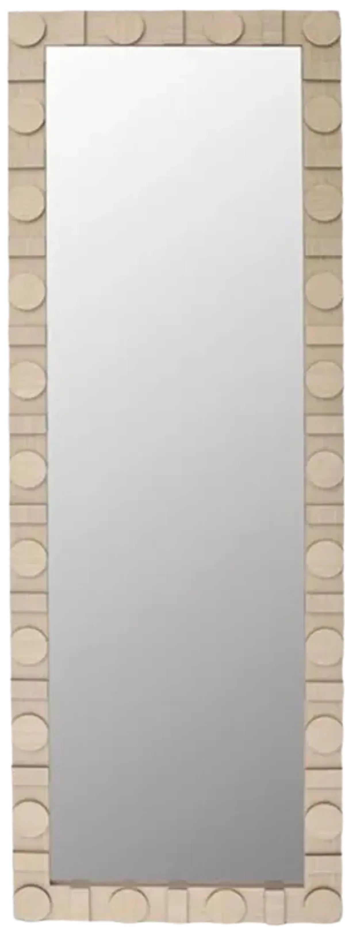 24x70 Rectange Leaner Mirror W/ Circle Details, Bl