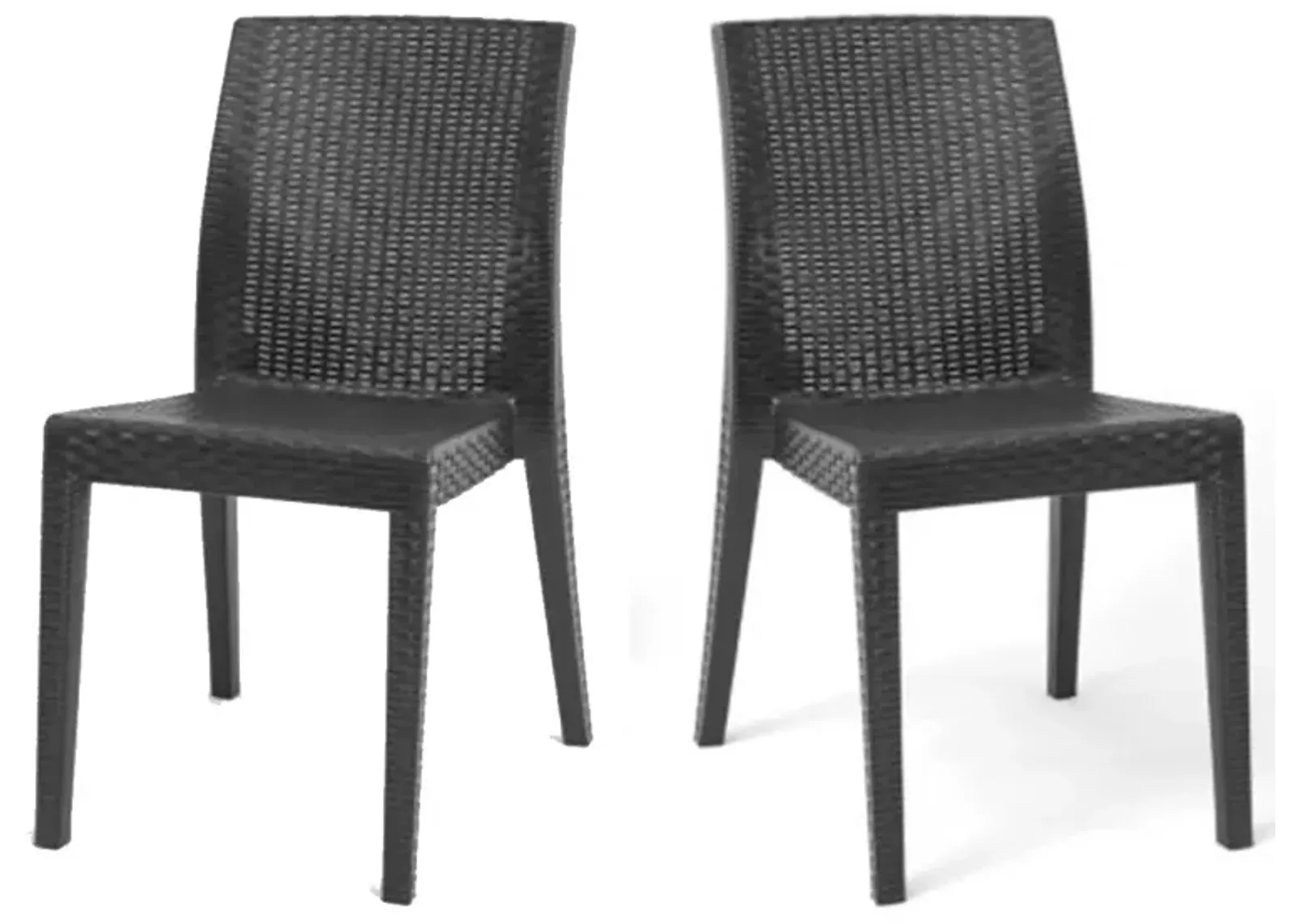 Siena Set of 4 Stackable Side chair-Anthracite