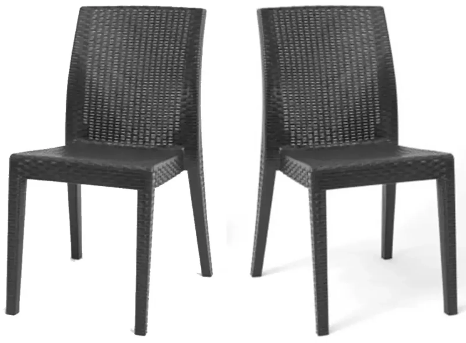 Siena Set of 4 Stackable Side chair-Anthracite