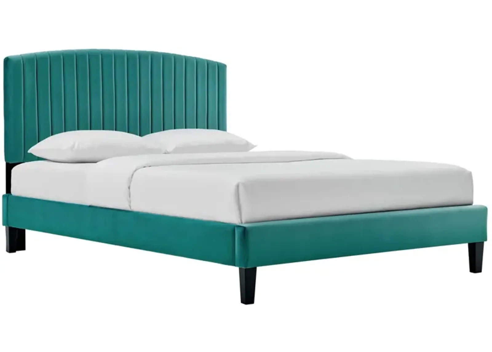 Alessi Performance Velvet Full Platform Bed