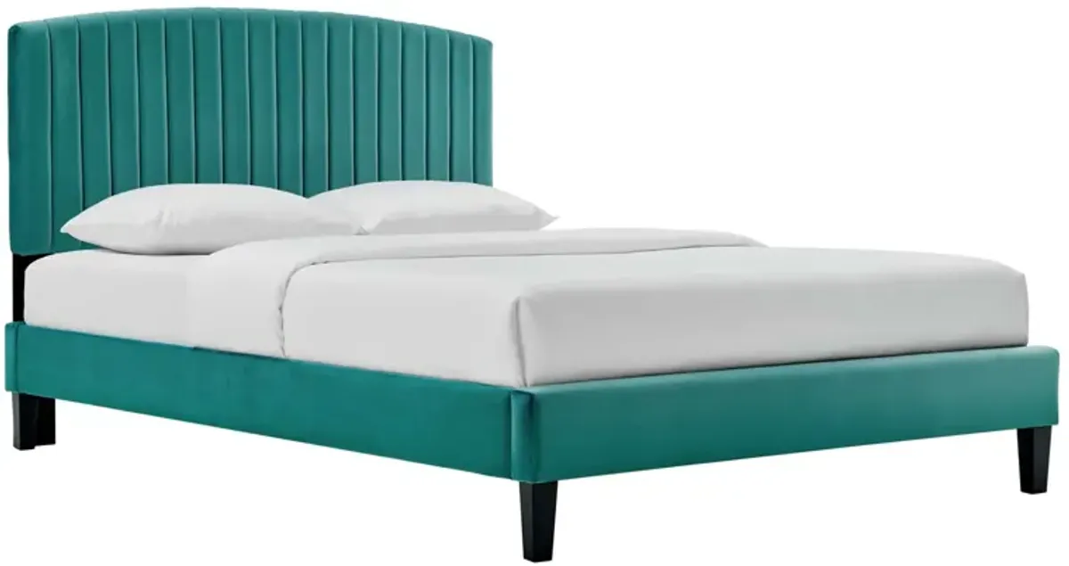 Alessi Performance Velvet Full Platform Bed