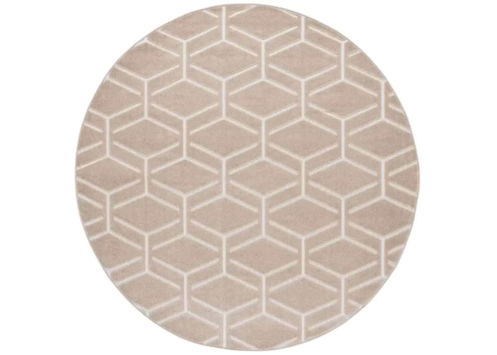 STELLA 107 BEIGE 6'-7' x 6'-7' Round Round Rug