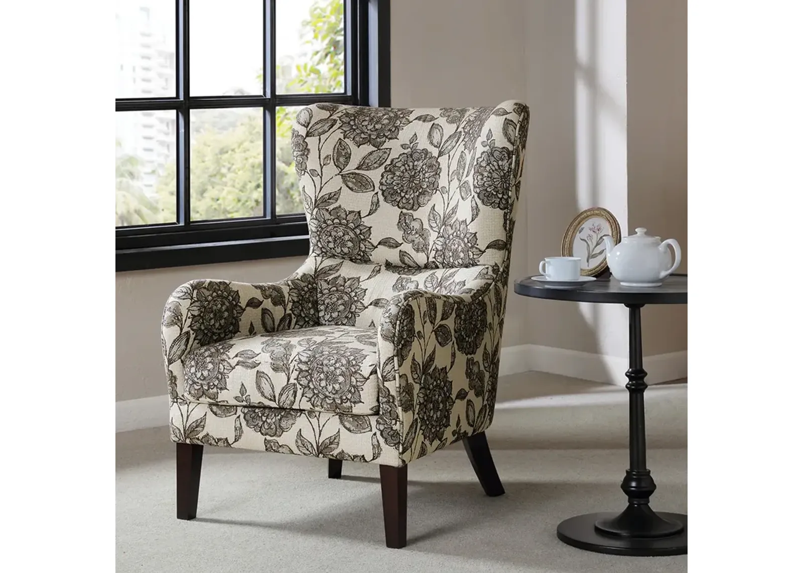 Madison Park Arianna Multi Swoop Wing Chair