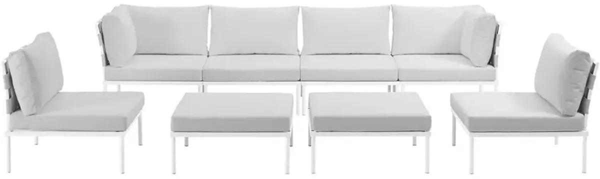 Harmony 8 Piece Outdoor Patio Aluminum Sectional Sofa Set