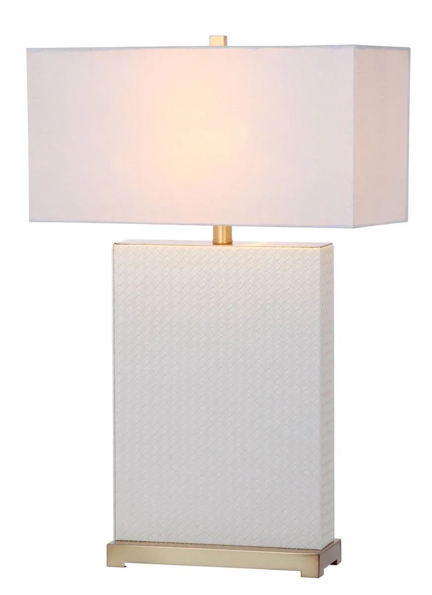 Joyce 27.75-Inch H Faux Woven Leather Table Lamp - Set of 2