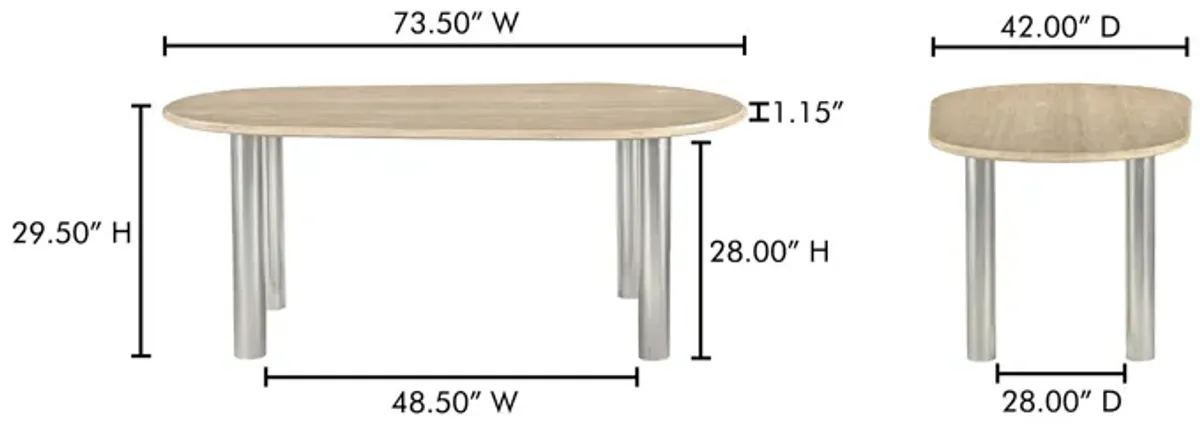 Fia Dining Table Travertine