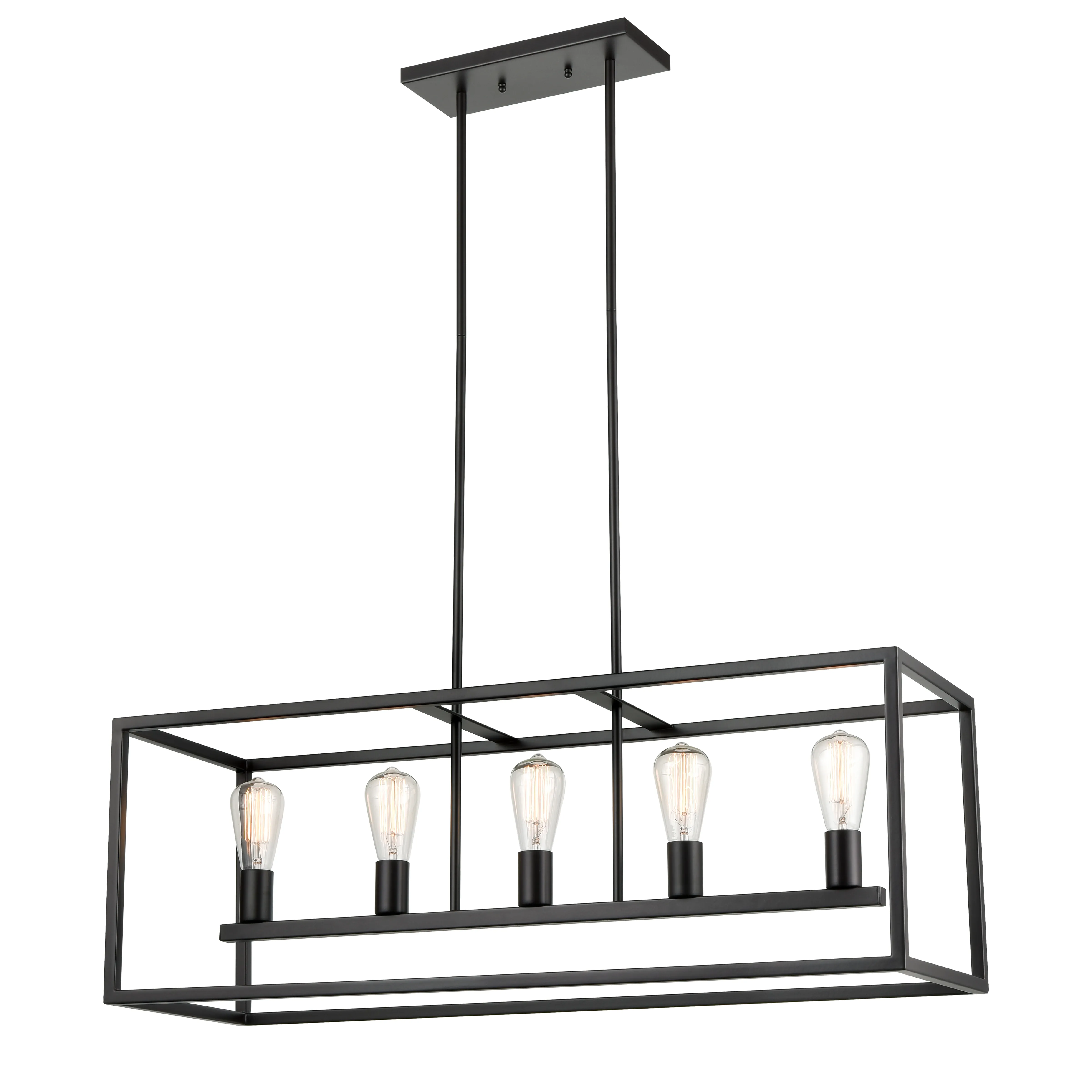 Williamsport 37" Wide 5-Light Linear Chandelier - Oil Rubbed Bronze