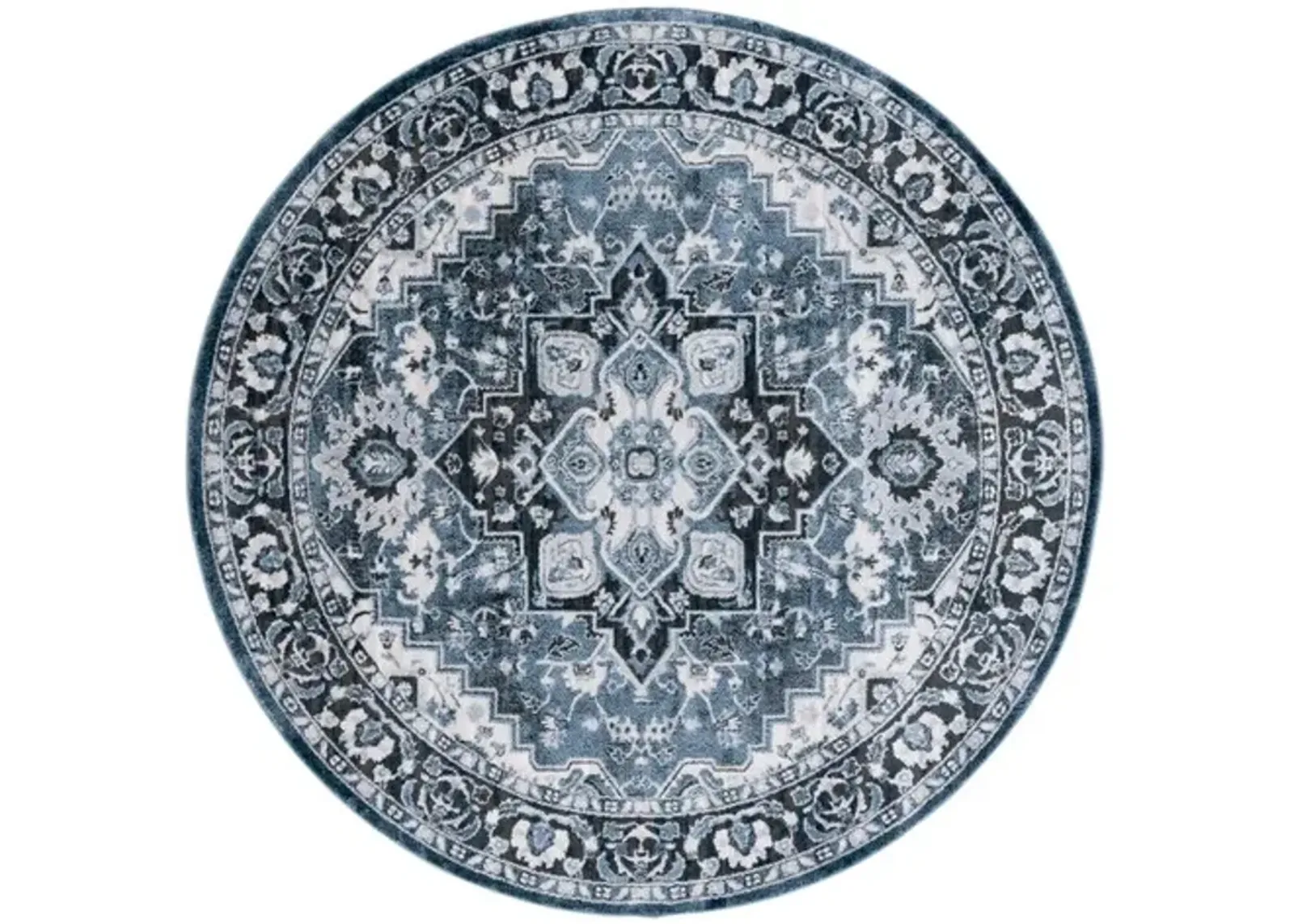 ROSEWOOD 112 Blue 6'-7' X 6'-7' Round Round Rug