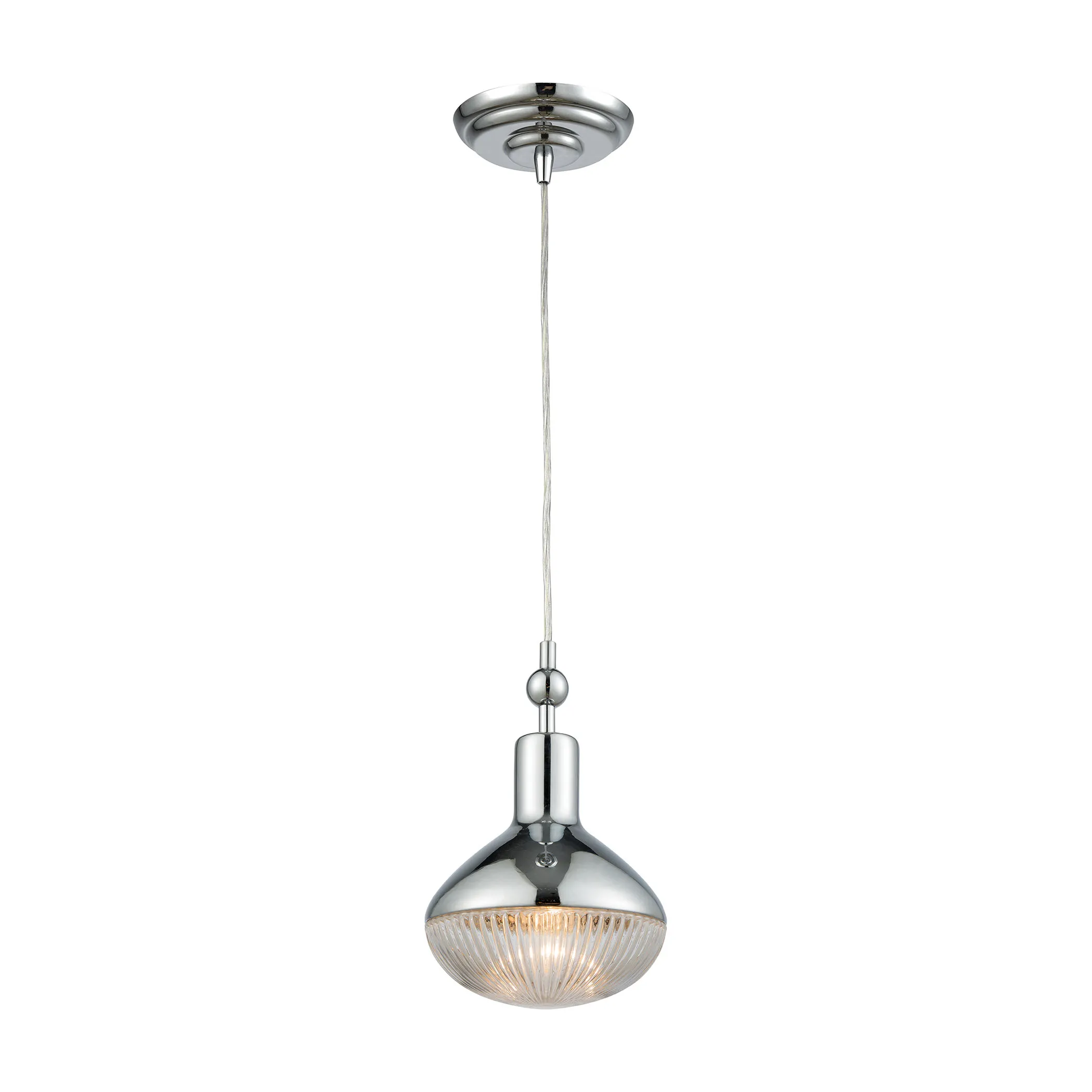 Ravette 6" Wide 1-Light Mini Pendant - Polished Chrome