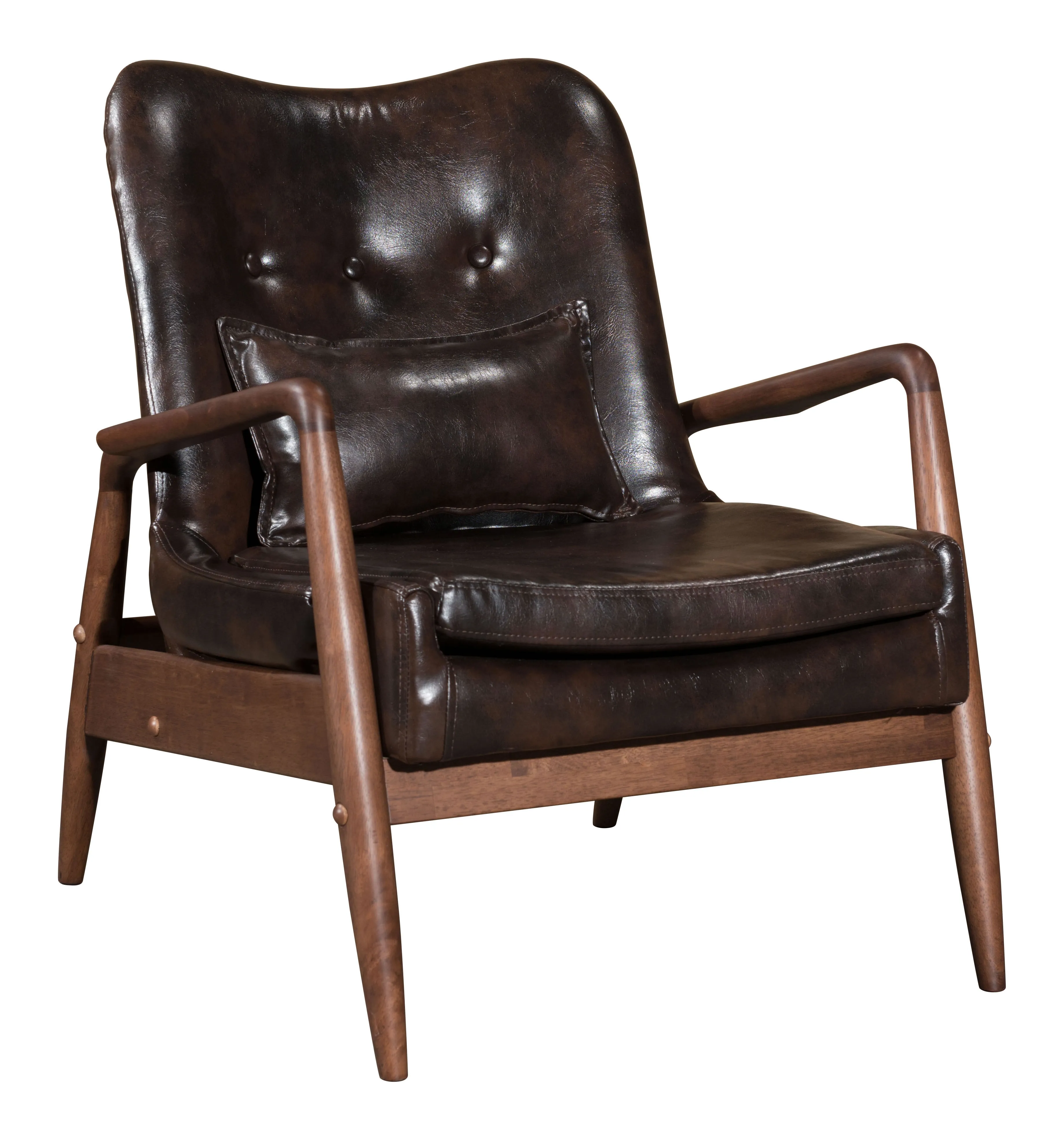 Bully Lounge Chair & Ottoman Brown