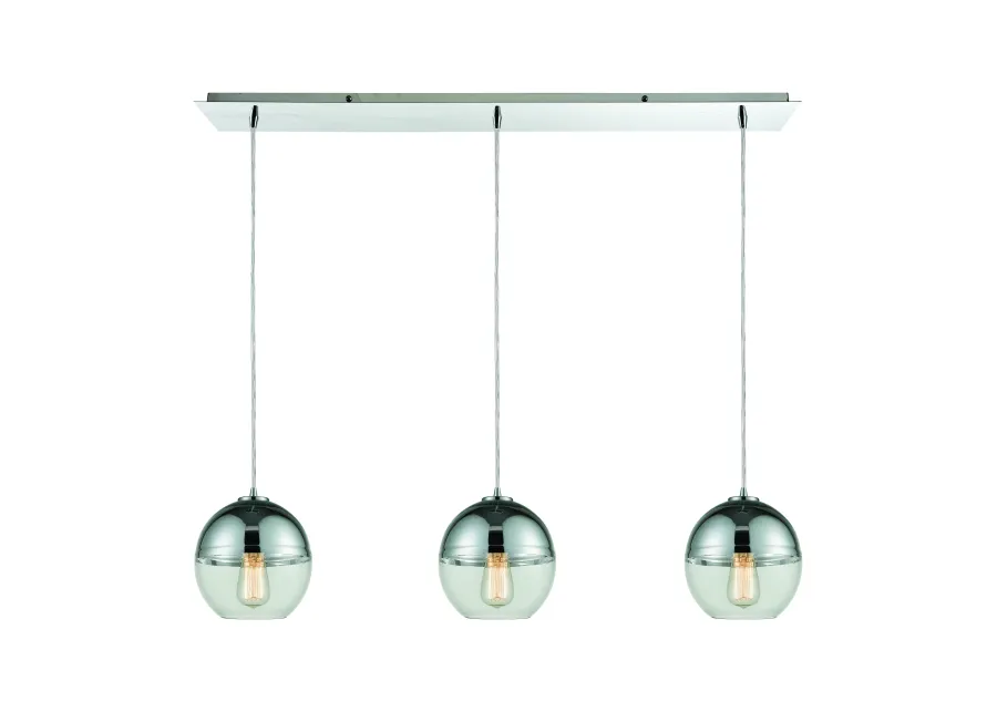 Revelo 36" Wide 3-Light Mini Pendant - Polished Chrome