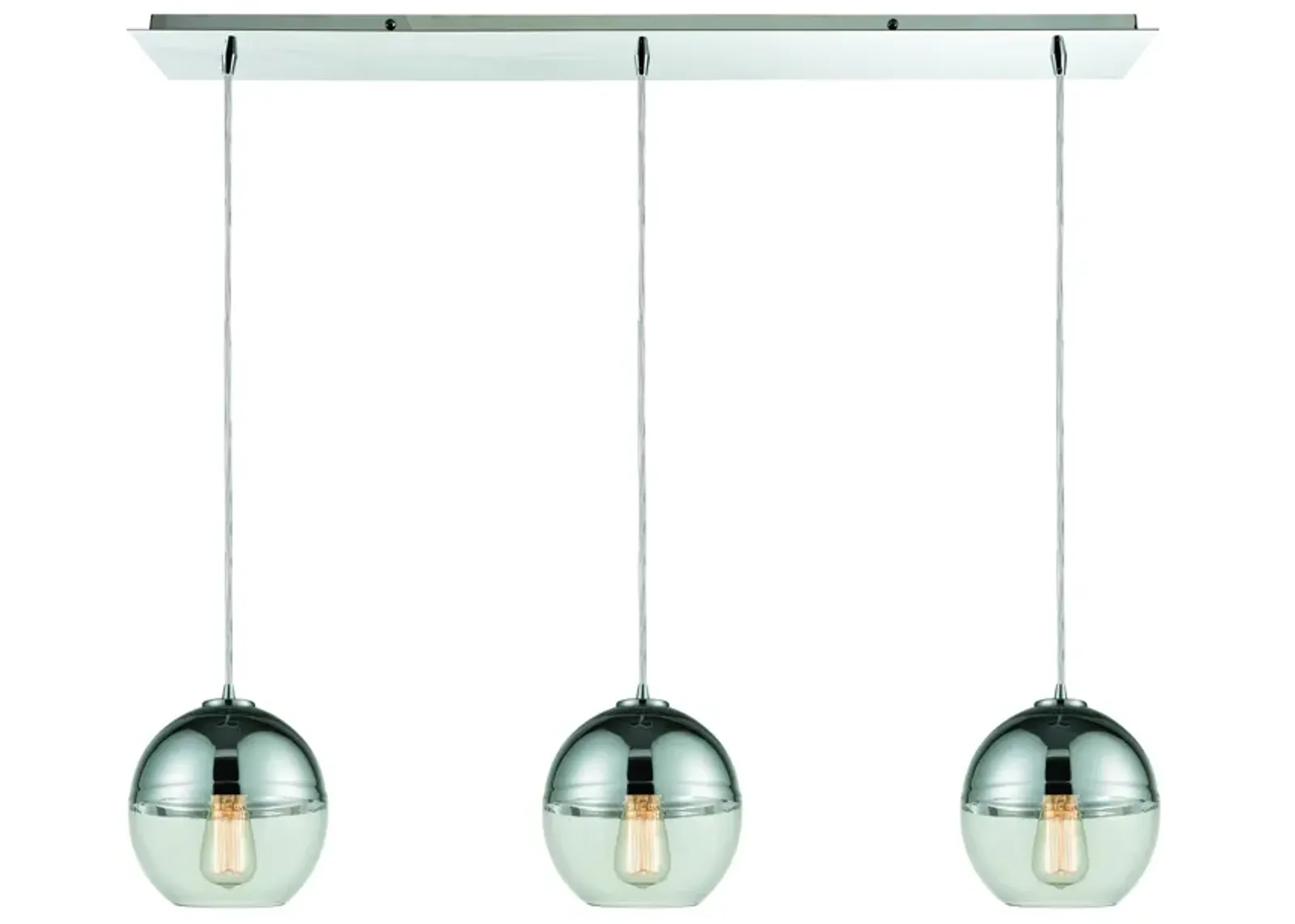 Revelo 36" Wide 3-Light Mini Pendant - Polished Chrome