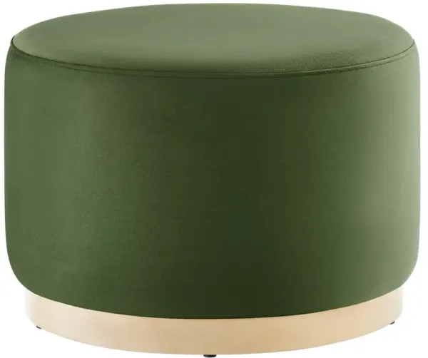 Tilden Large 23" Round Performance Velvet Upholstered Ottoman by Modway