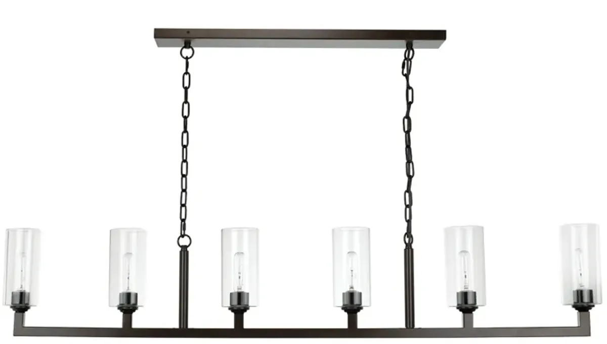 Linear 6-Light Chandelier