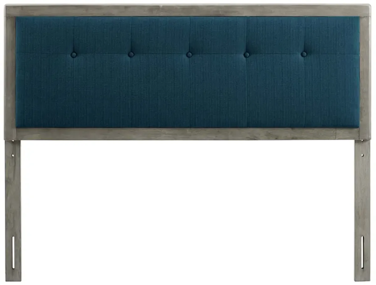 Draper Tufted King Fabric and Wood Headboard