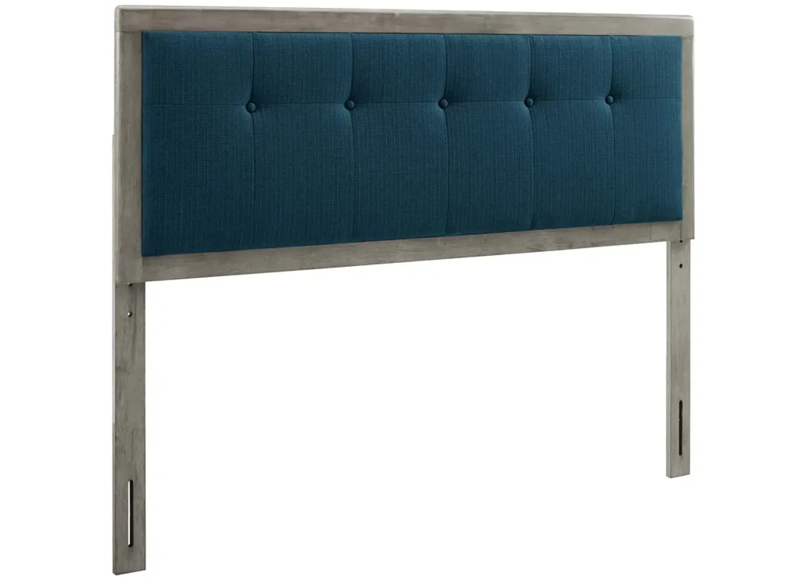 Draper Tufted King Fabric and Wood Headboard