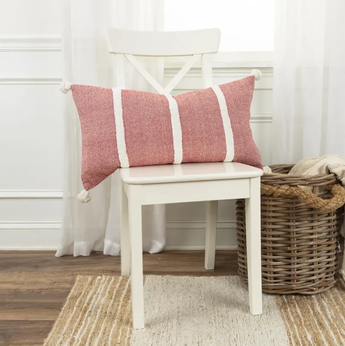 Stripe Red Pillow