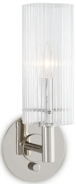 Dixie Polished Nickel Sconce