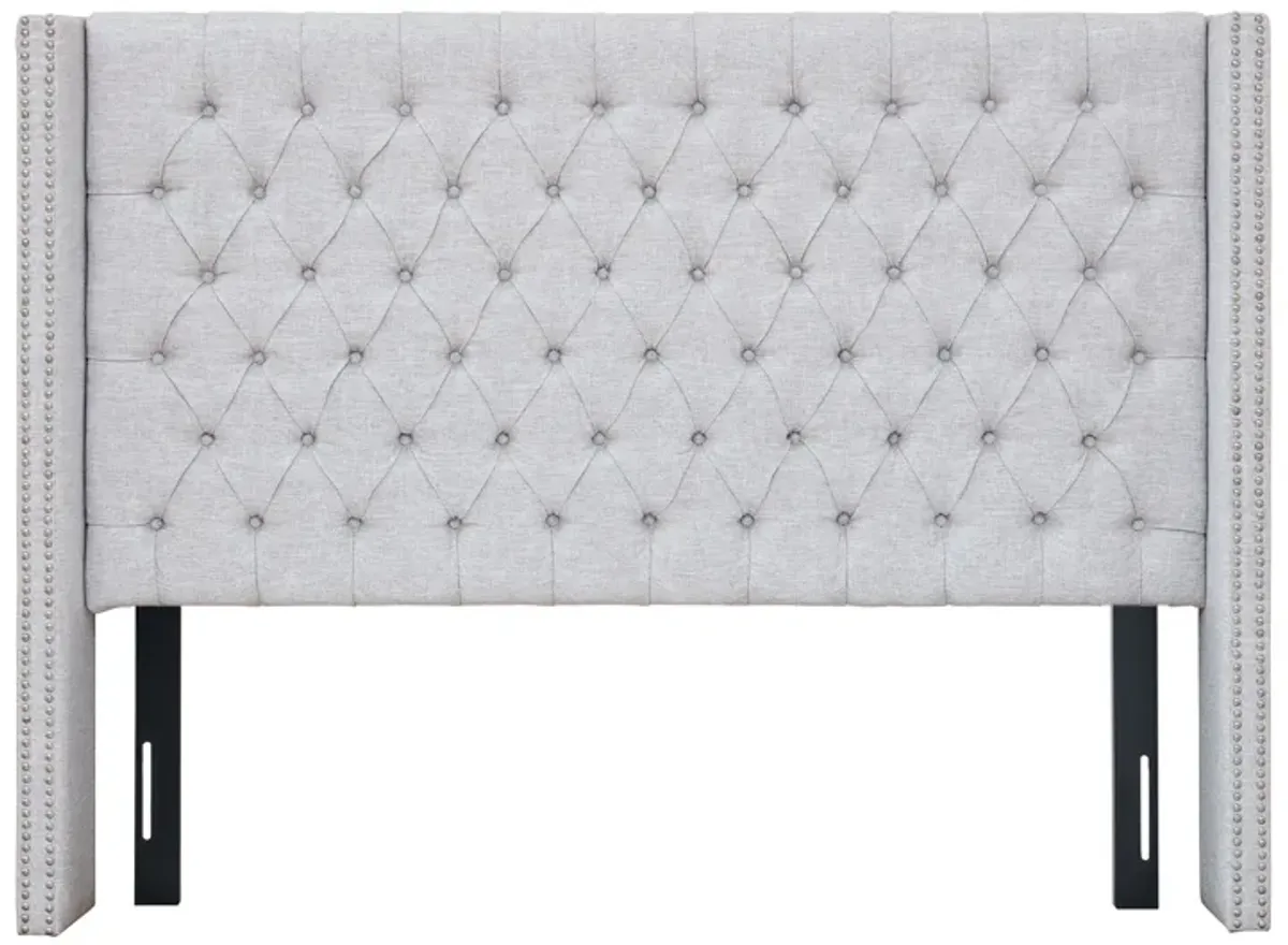 Madison Park Amelia Grey Upholstery Headboard