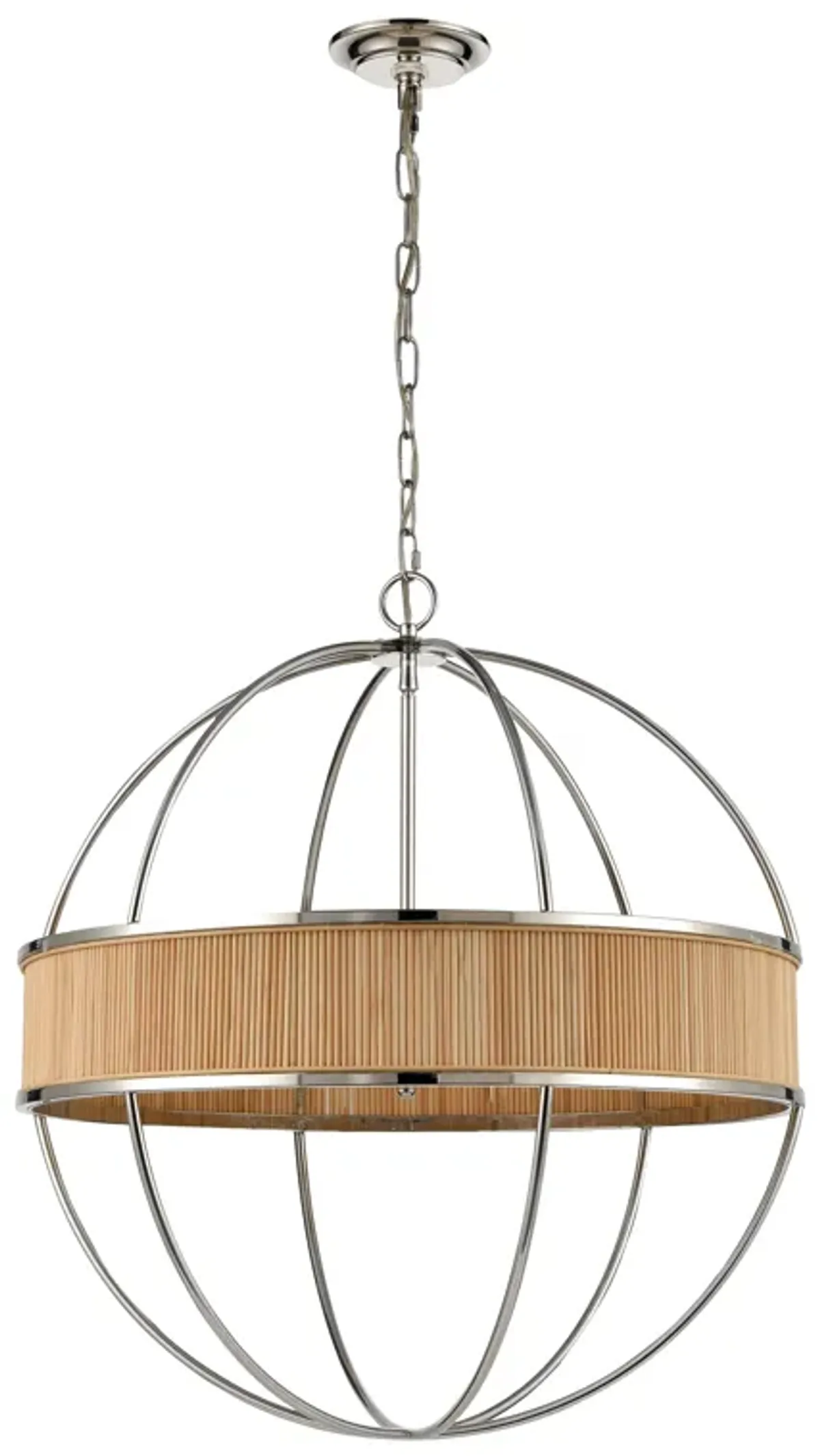 Ural 24" Wide 6-Light Pendant - Polished Silver