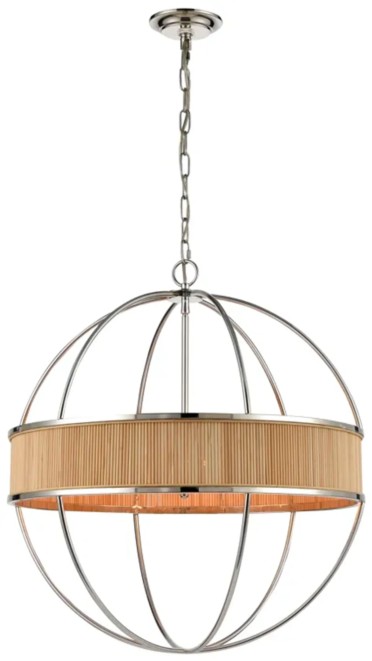 Ural 24" Wide 6-Light Pendant - Polished Silver