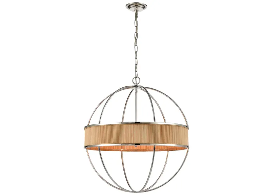 Ural 24" Wide 6-Light Pendant - Polished Silver