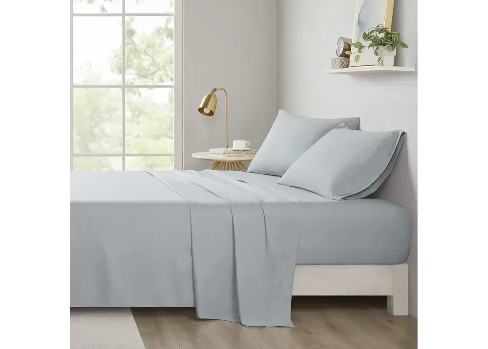 Intelligent Design Microfiber Grey All Season Soft Touch Sheet Set