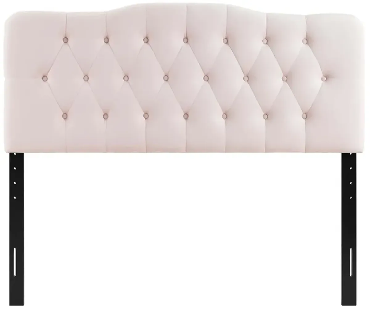 Annabel Queen Diamond Tufted Performance Velvet Headboard