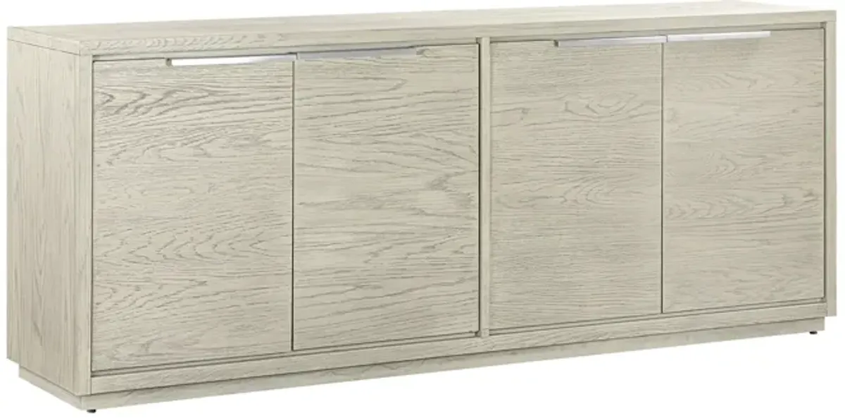 Abbey 4 Door Sideboard Buffet in Gray Oak Wood