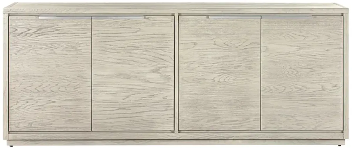 Abbey 4 Door Sideboard Buffet in Gray Oak Wood