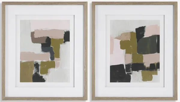 Color Block Framed Prints, Set/2