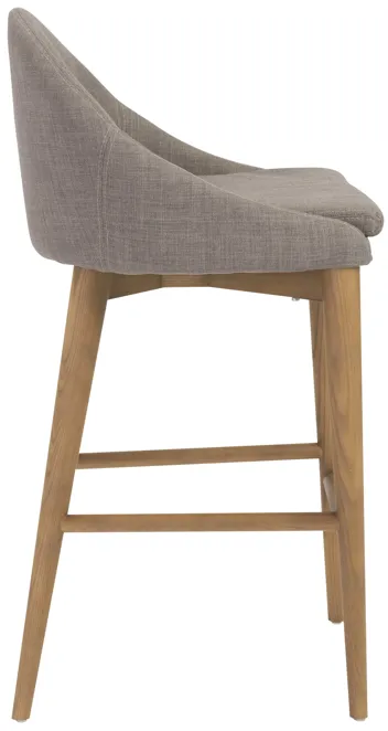 Baruch Counter Stool in Dark Gray with Walnut Legs - Set of 1