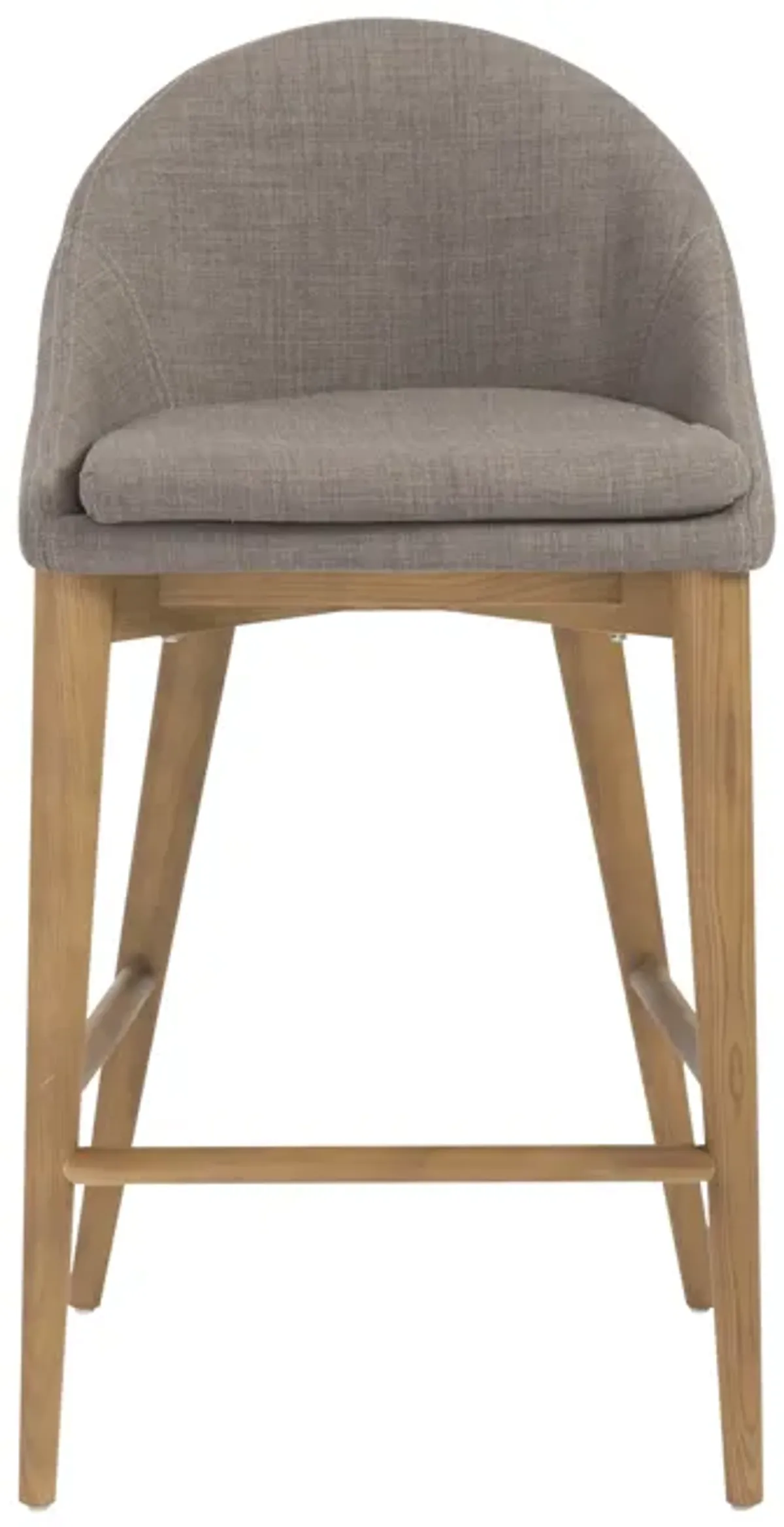 Baruch Counter Stool in Dark Gray with Walnut Legs - Set of 1