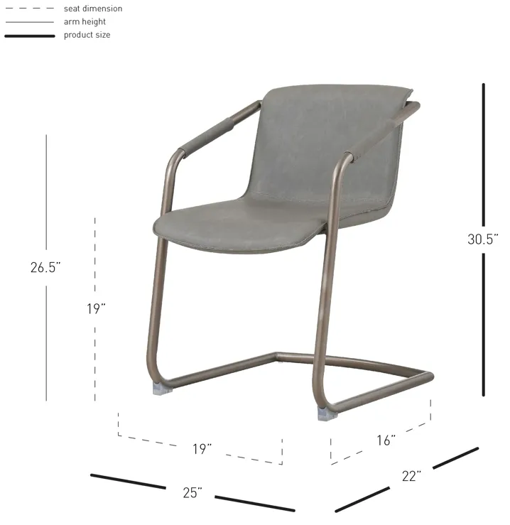 Indy Grey Faux Leather Dining Chair