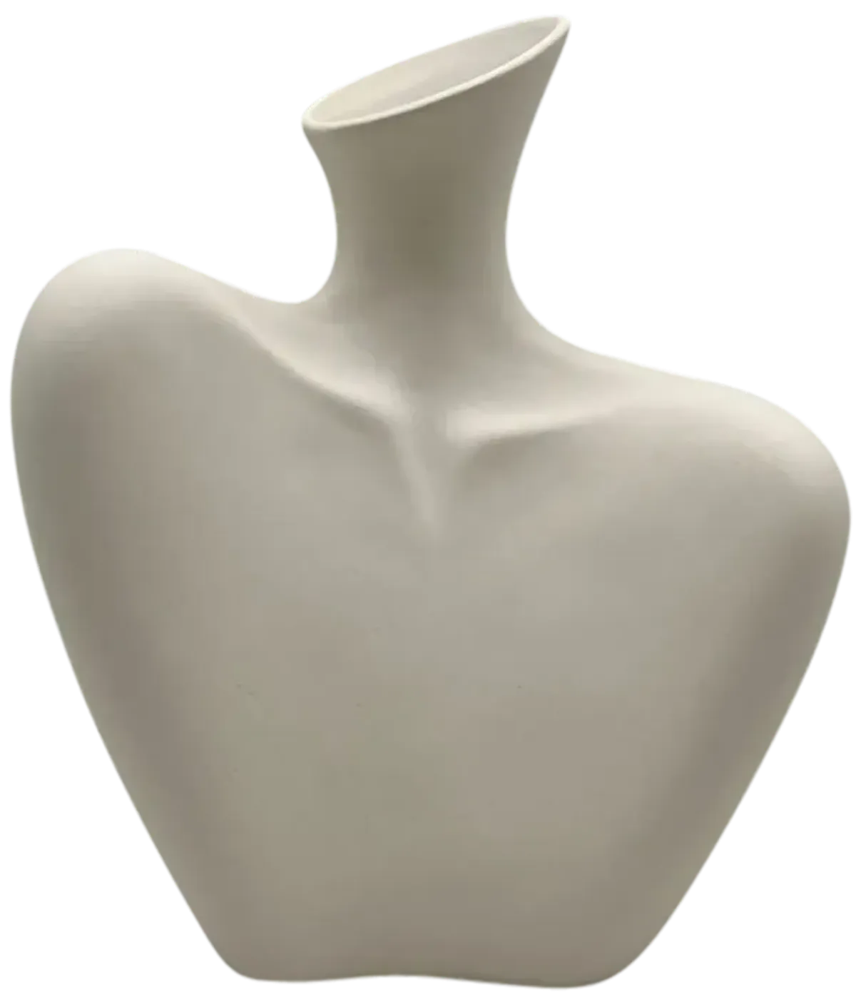 8" Bust Vase Sand Finish, Ivory