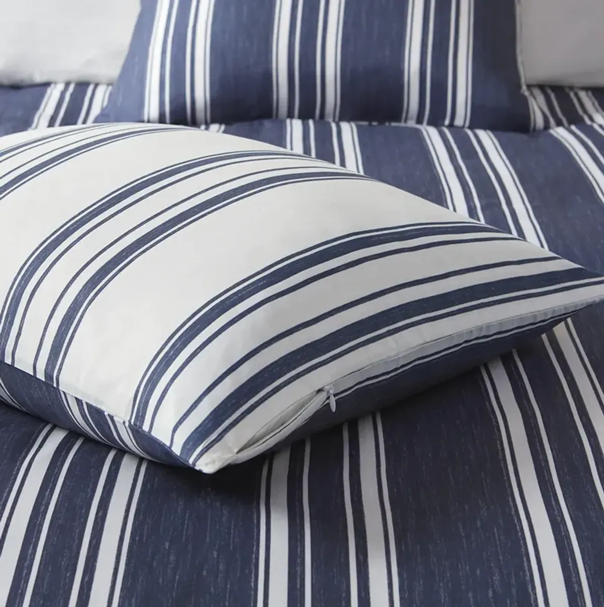 Intelligent Design Cobi Navy Striped Reversible Comforter Set